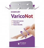 Растительные капсулы для профилактики варикозного расширения вен VaricoNot, Dobrovit, 20 капсул по 500мг